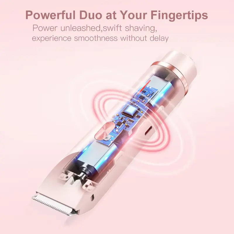 Arcticvo 2 in 1 Women's Electric Shaver Dual Head Bikini Trimmer
