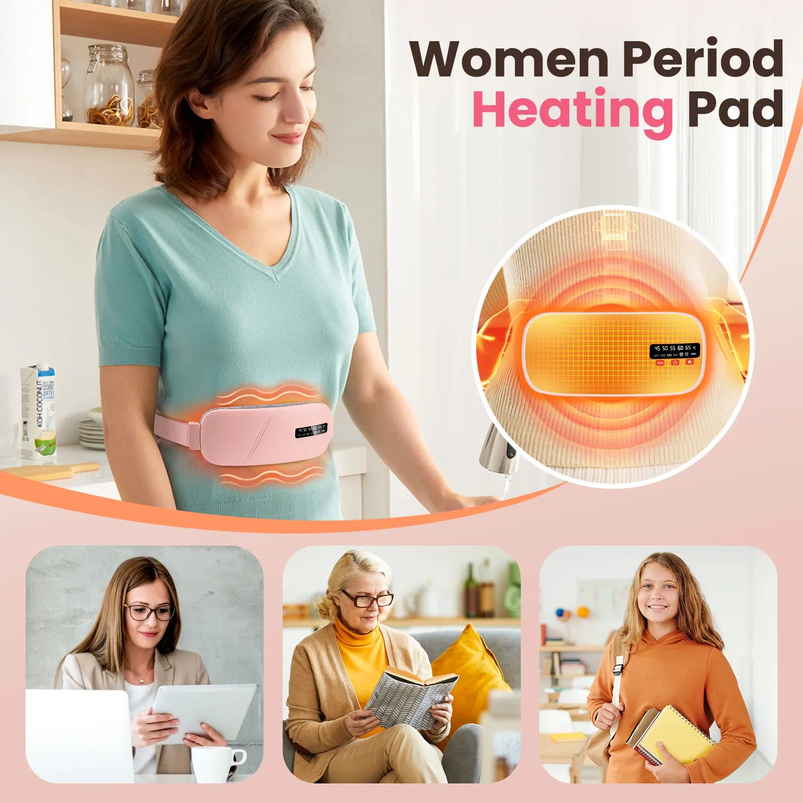 Period Pain Relief TENS Device - Temperature Settings